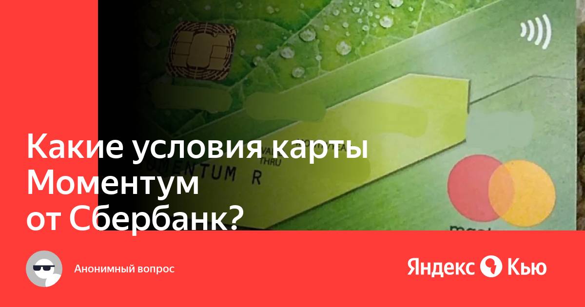 Отличие карты моментум от других