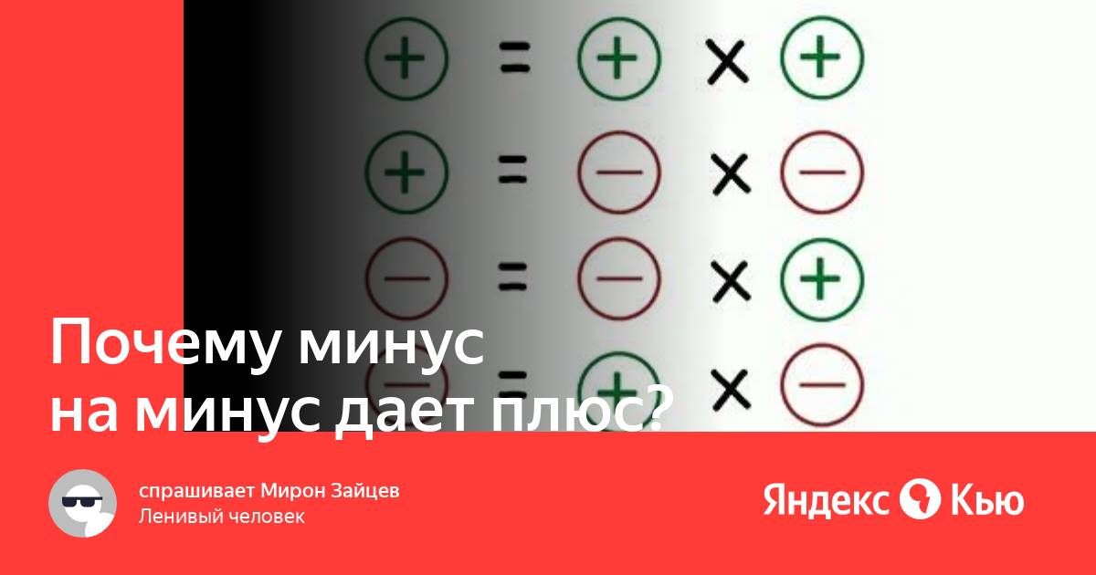 Отчего минус