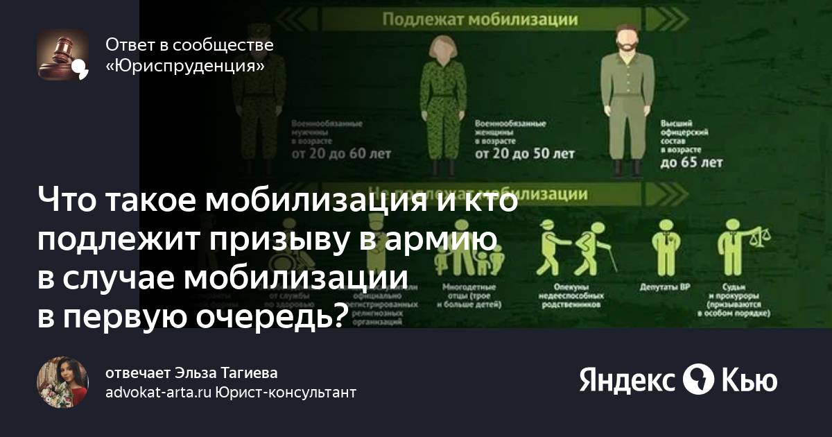 Мобилизации в первую очередь подлежат