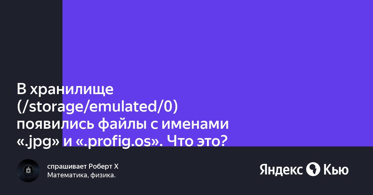 Profig os что это за файл в телефоне